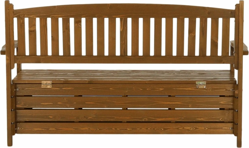 Banca gradina AMULA, stejar inchis, lemn, 150x58x88 cm