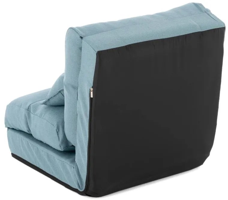 Fotoliu pliant confortabil, 220x60 x 14 cm, albastru deschis