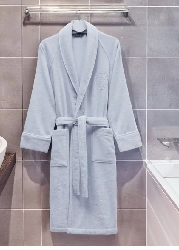 Halat unisex din modal DELUXE L Albastru deschis / Light blue