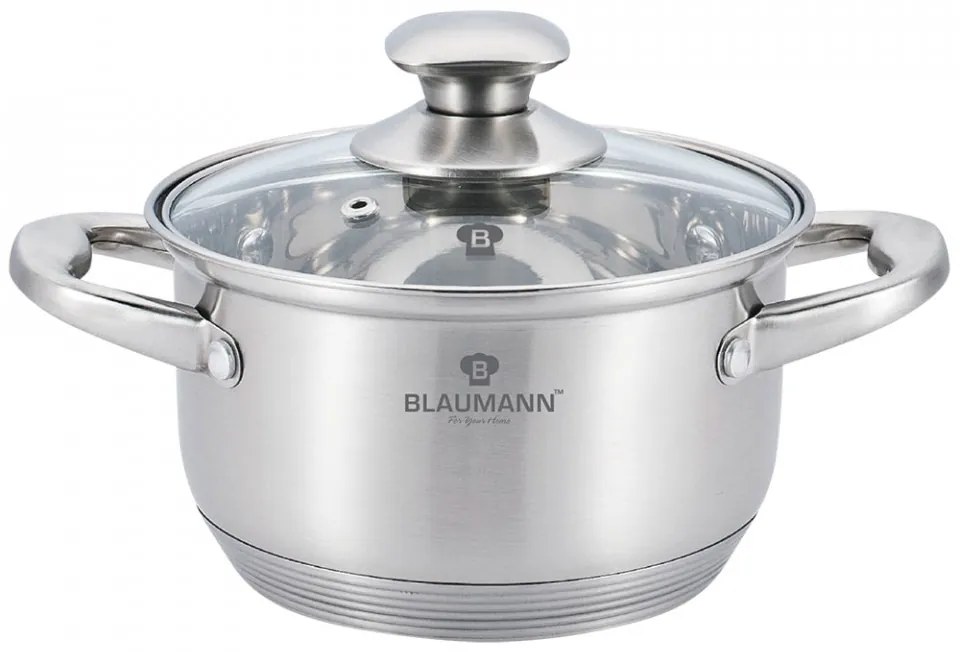 Oala cu capac otel inoxidabil 26 cm Satin Gourmet Line Blaumann BL 3321