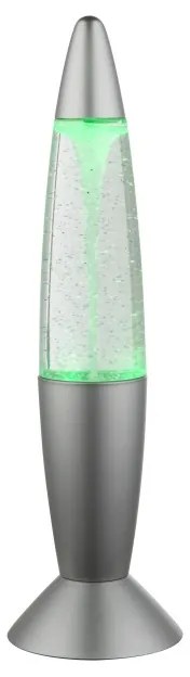 Veioza decorativa, gri argintiu din plastic cu efect de vartej in interior MAGMA 28019 GL