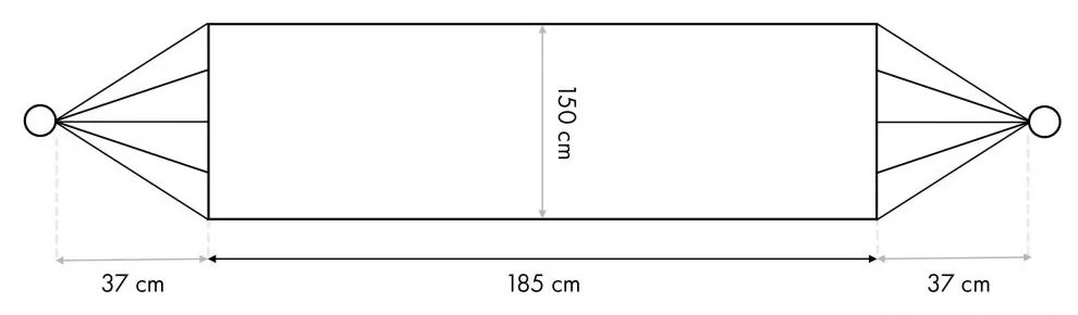 Hamac Luciana 224 x 150 cm, verde/albastru