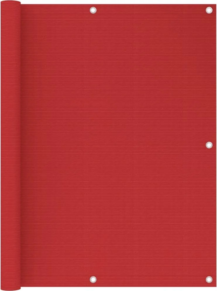 vidaXL Paravan de balcon, roșu, 120x400 cm, HDPE