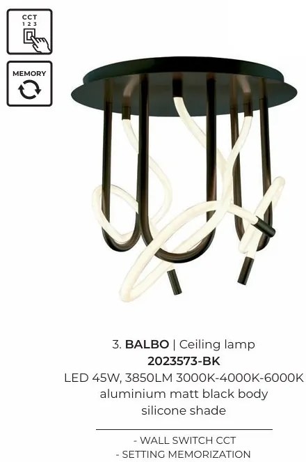 Lustra moderna aplicata LED BALBO