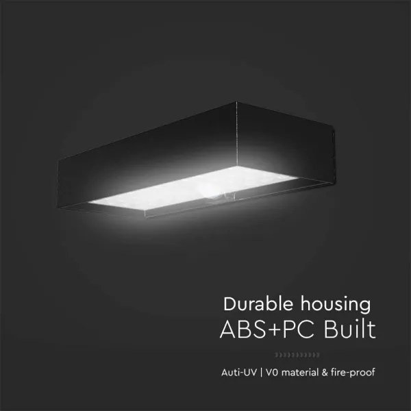 Aplică LED solară cu senzor LED/6W/3,7V IP65 4000K negru