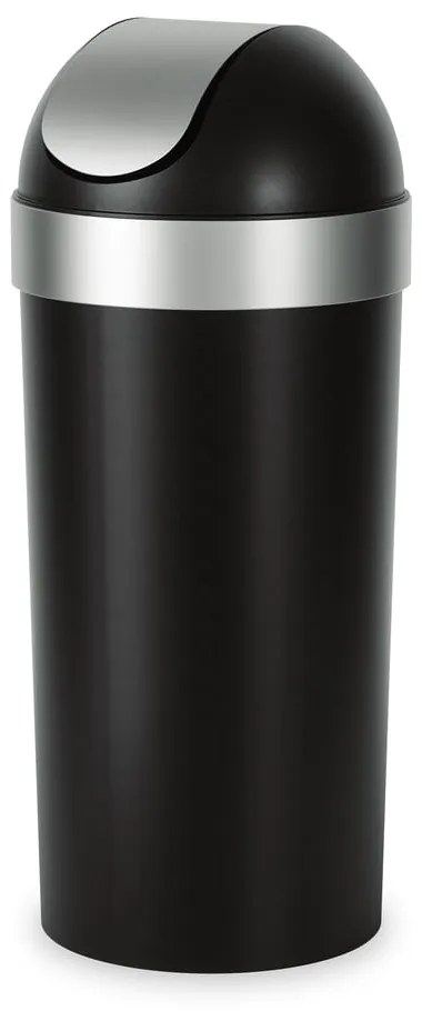 Coș de gunoi negru din plastic 62 l Venti – Umbra
