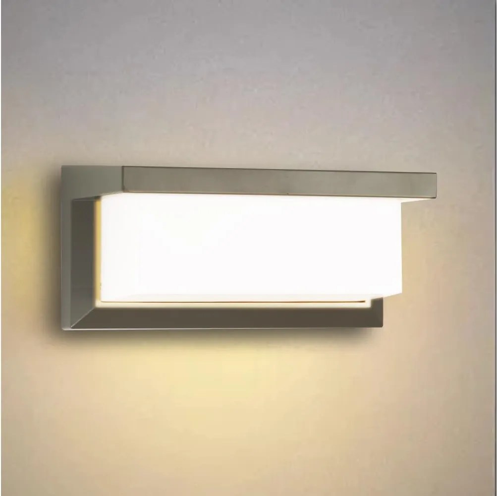 Brilagi - Aplică de perete LED RGBW BRICKY, pentru exterior, 1xE27/15W/230V, gri, IP54