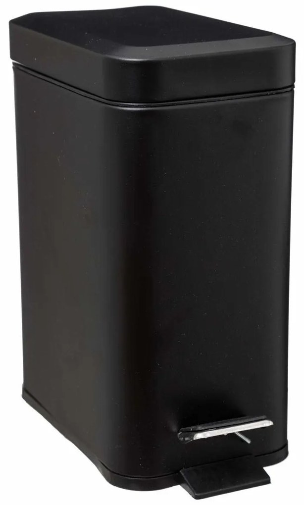 Coș de gunoi pentru baie,  5 L, negru