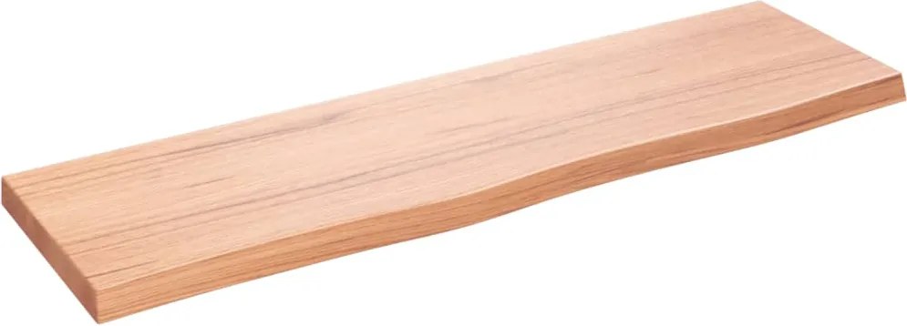 vidaXL Raft de perete maro deschis 100x30x(2-4) cm lemn stejar tratat