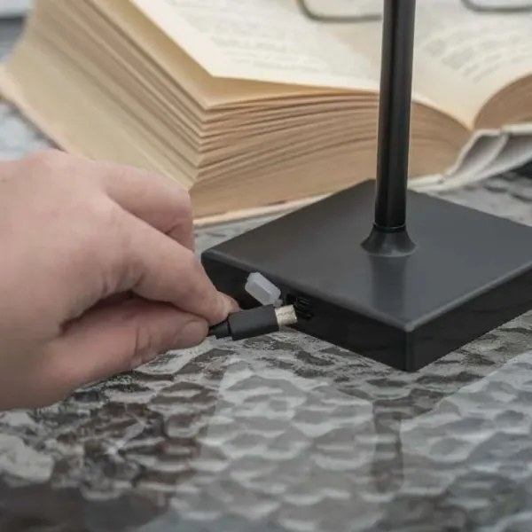 Lampă LED reîncărcabilă dimabilă EMOS Z7630B KATIE LED/4W/10V 1800mAh IP44 negru