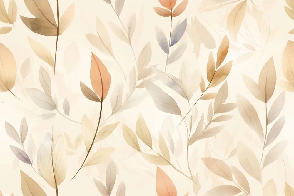 Tapet autoadeziv frunze delicate minimaliste