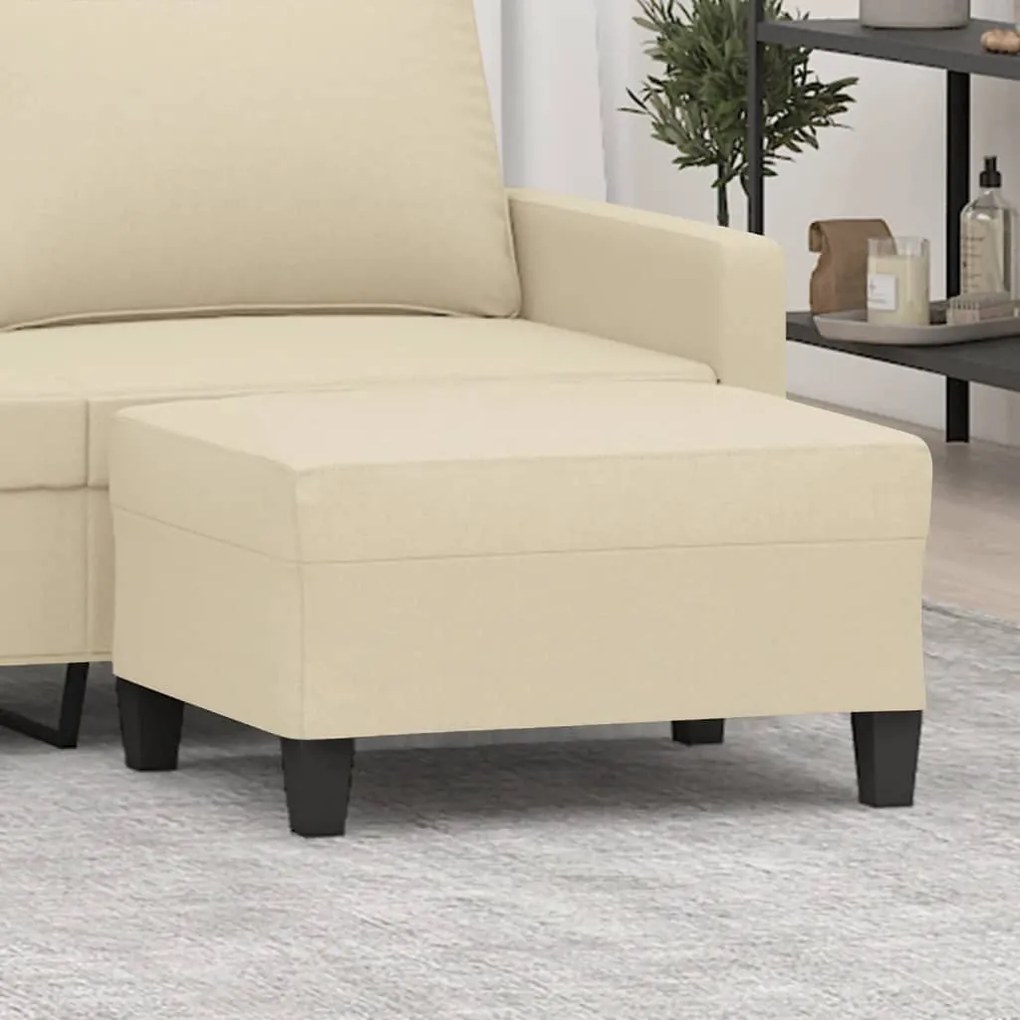 vidaXL Taburet, crem, 70x55x41 cm, material textil