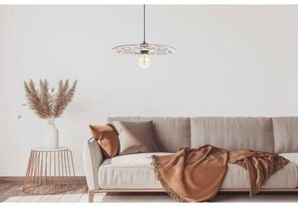 Lustră pe cablu FALCO 1xE27/60W/230V d. 40 cm bej