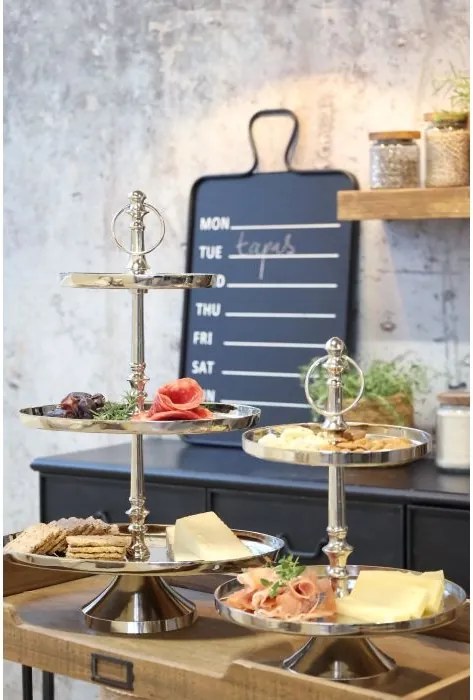 Etajeră din aluminiu cu 3 platouri ovale