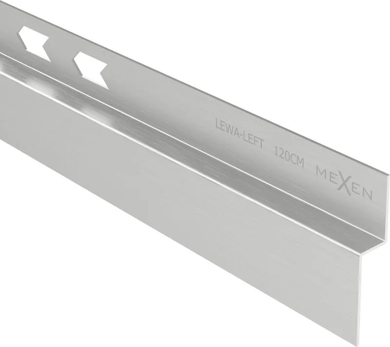 Mexen Line-B profil de scurgere pe perete 120 cm stânga, inox - 181002120L