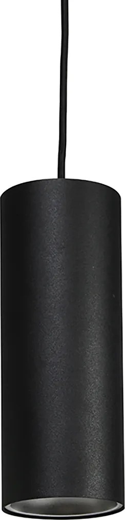 Lampă suspendată de design neagră, cu adaptor de șină inclus, trifazată - Tubo trifazat