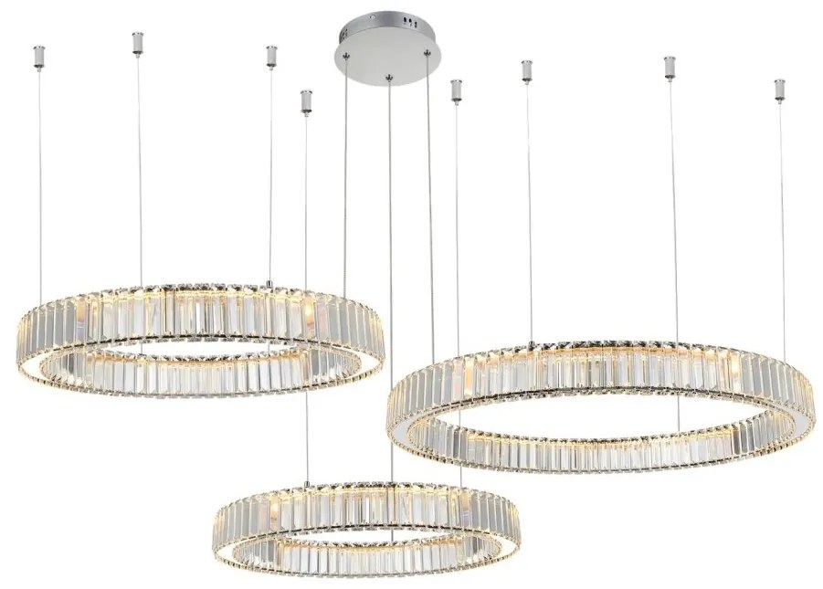 Lustra suspendata LED SPARK 40+60+80 DIMM CH