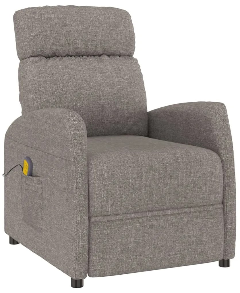 289714 vidaXL Scaun de masaj, taupe, țesătură