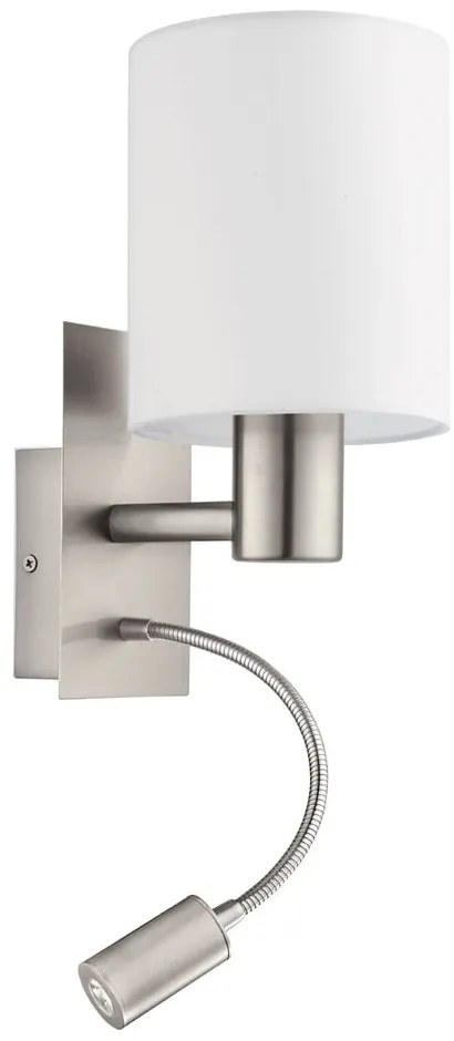 Aplică de perete albă/argintie LED PASTERI – EGLO