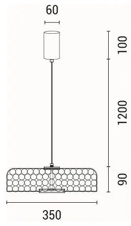 Lustră LED pe cablu LED/10W/230V 3000K auriu d. 35 cm