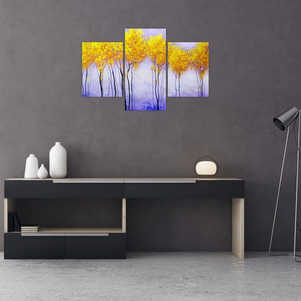 Tablou - Copaci galbeni (90x60 cm)