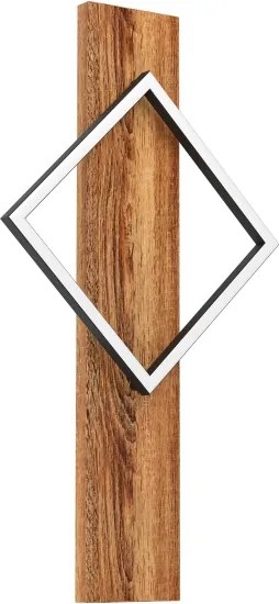 Eglo 901934 - Aplica LED de perete BOYAL, 13 W, 230 V, negru/maro