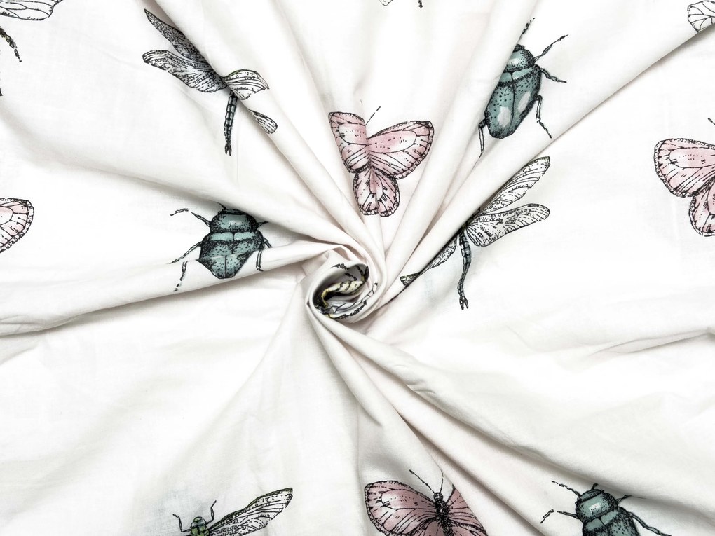 Lenjerie de pat din bumbac pentru patut TINY WINGS albă Dimensiune lenjerie de pat: 45 x 65 cm | 90 x 135 cm