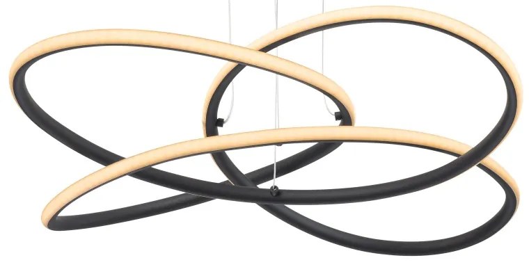 Lustra suspendata LED design modern PANDA negru 67201SH-30 GL