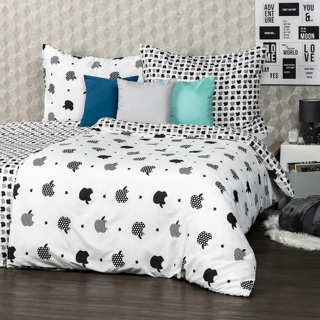 Lenjerie de pat micro 4Home Appletime, 140 x 200 cm, 70 x 90 cm