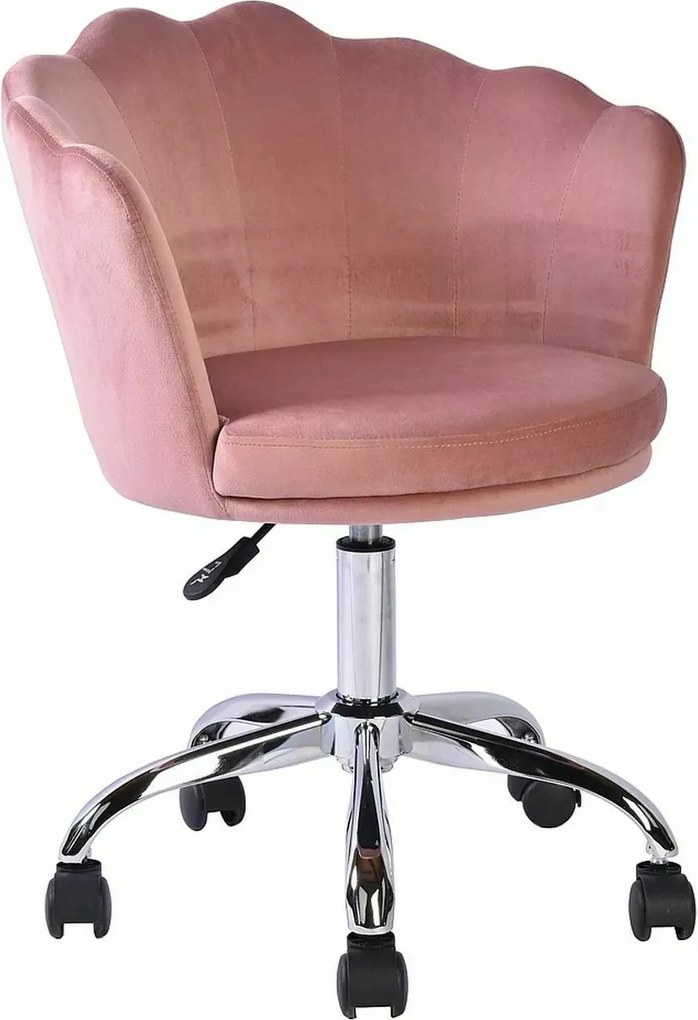 Scaun de birou ROSE VELVET, roz antichizat