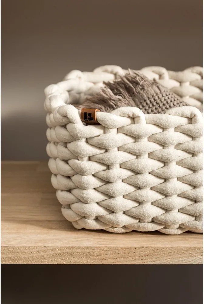 Coș de depozitare din material textil 35x25x14 cm Peach Skin M – Bigso