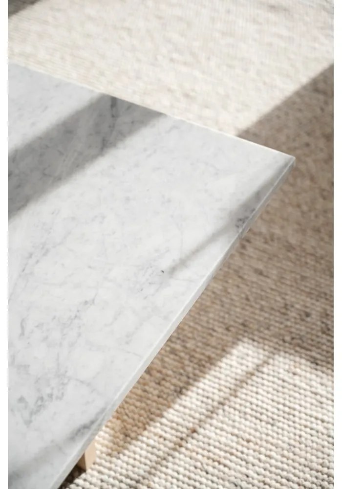 Măsuță de cafea albă/maro din marmură 90x90 cm Brooksville - Rowico