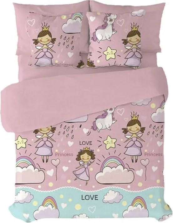 Set husă de pătură Pierre Cardin Morgana Roz Pat 90 3 Piese