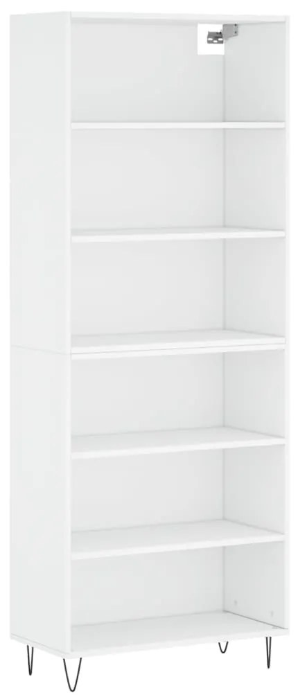 3189565 vidaXL Dulap înalt, alb, 69,5x32,5x180 cm, lemn prelucrat