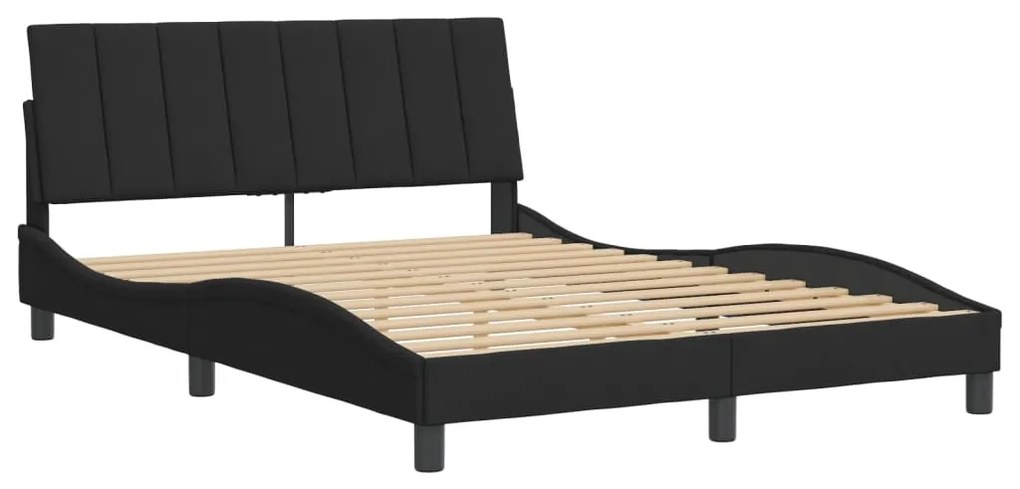 3207839 vidaXL Cadru de pat cu tăblie, negru, 120x200 cm, catifea
