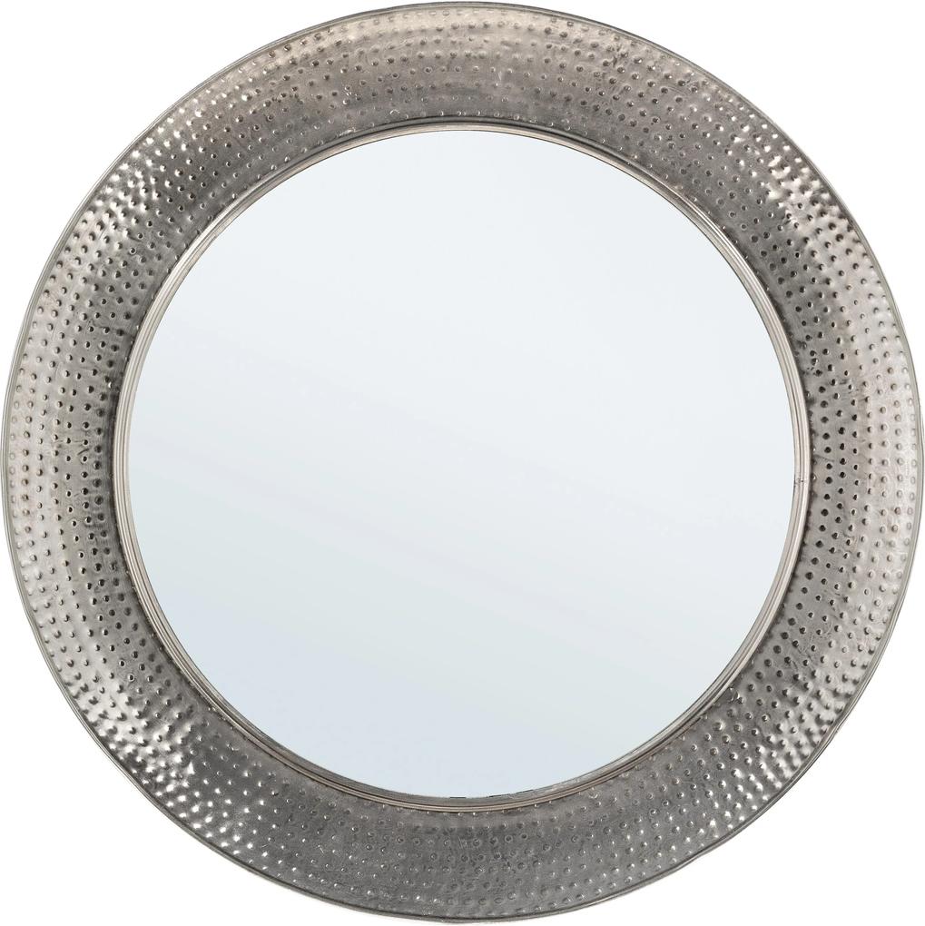 Oglinda de perete cu rama argintie din metal  Adara 80 cm x 11 cm