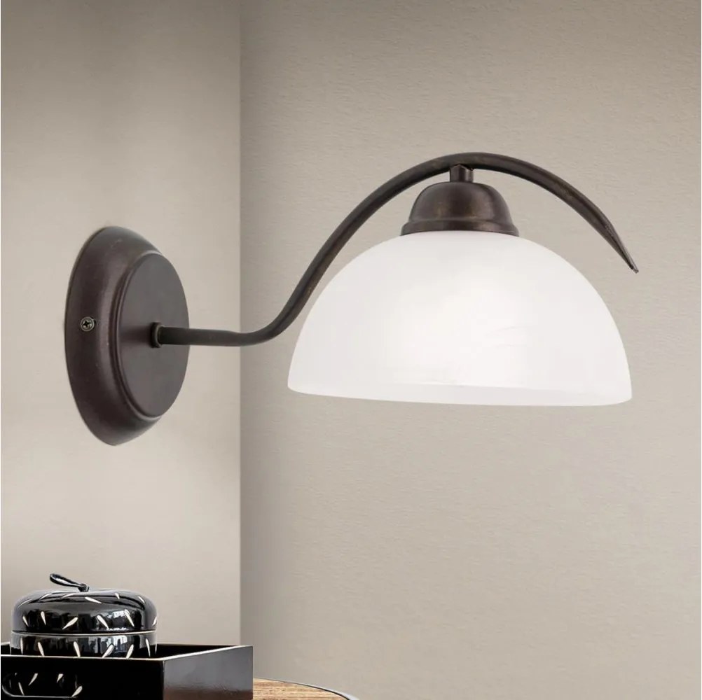 Orion - Lampă de perete RULA 1xE27/40W/230V alb/bronz
