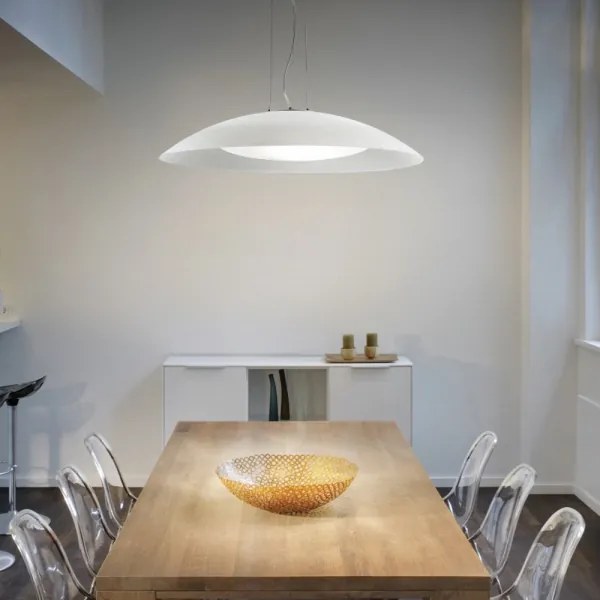 Ideal Lux - Pendul pe cablu LENA, 3xE27/60W/230V, Ø 64 cm, alb