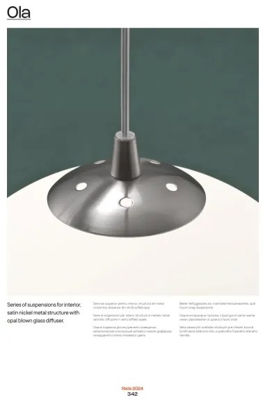 Lustră pe cablu OLA Redo 01-1064 1xE27/42W/230V