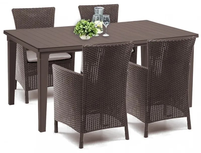 Set mobilier de grădină Futurowa 4+1 maro