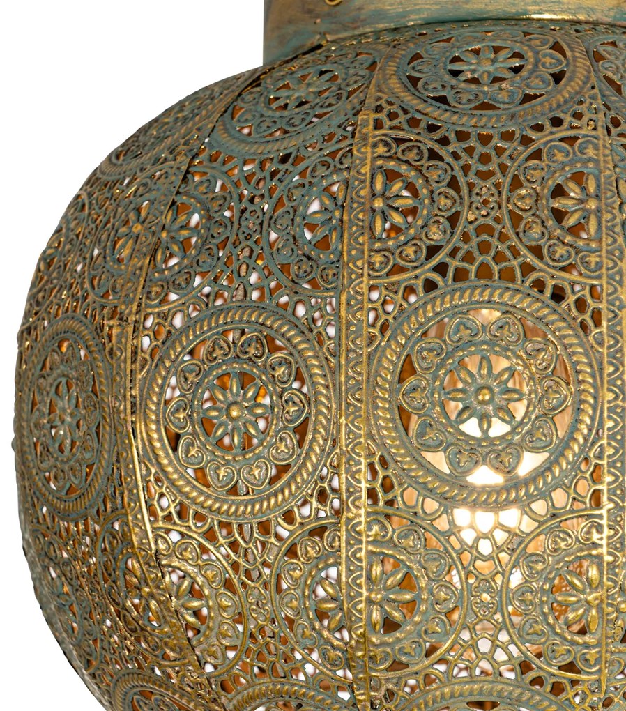 Plafonieră inteligentă aurie cu verde 28,5 cm incl. WiFi A60 - Baloo