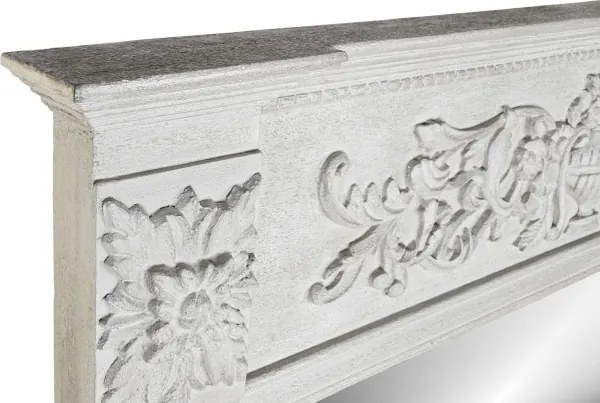 Oglindă decorativă din lemn de mango și MDF, 133×8,5×167 cm, „Grey"