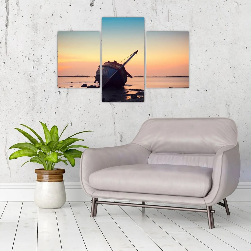 Tablou - Nava naufragiată (90x60 cm)