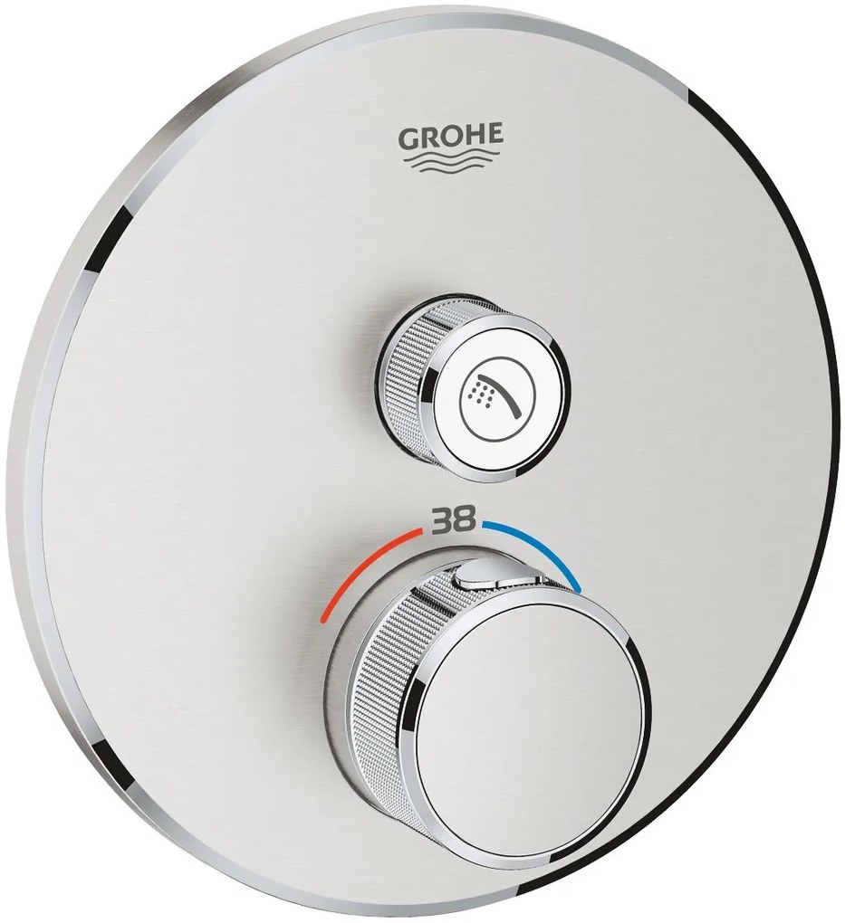 Grohe Grohtherm SmartControl baterie de duș ascuns da SuperSteel 29118DC0