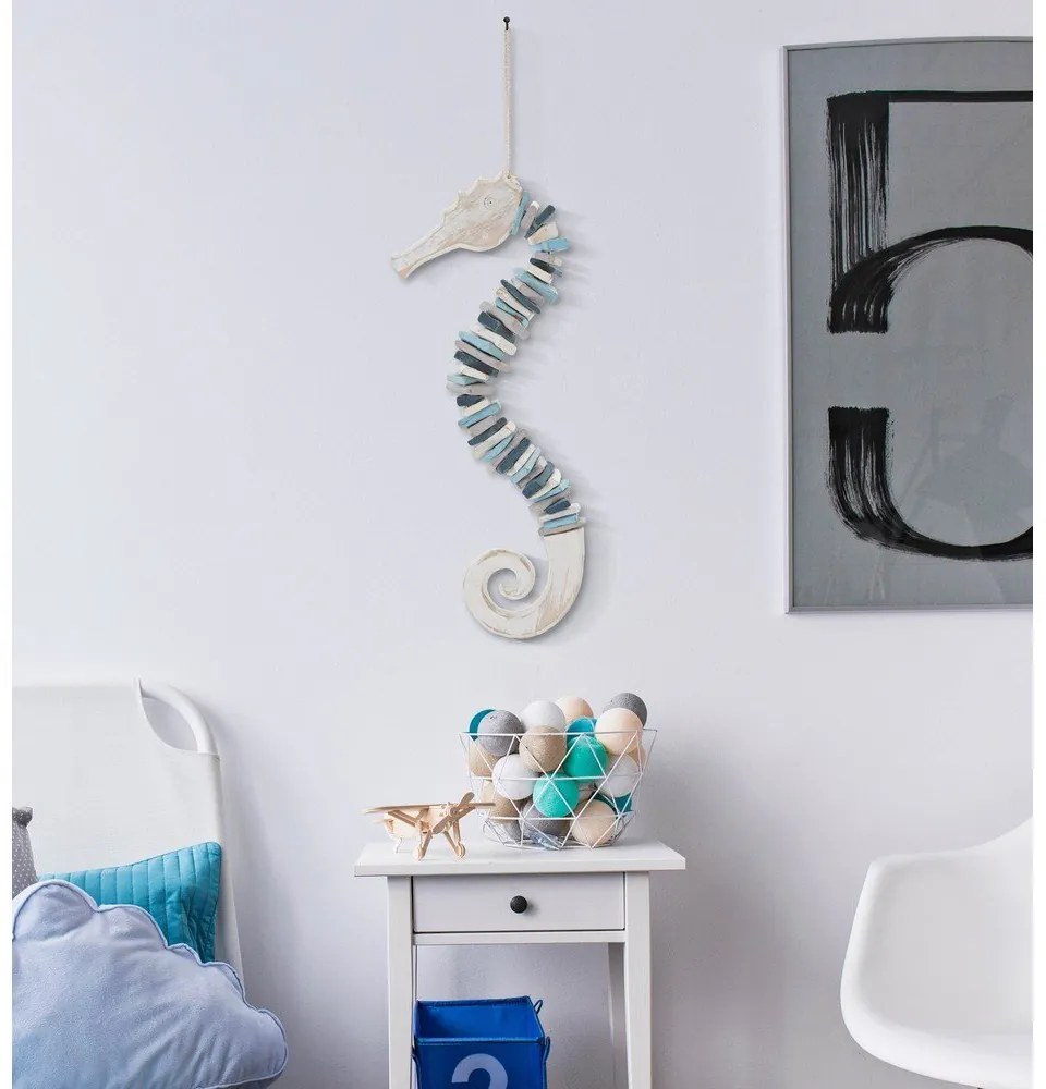 Decorațiune de perete din lemn 22x55 cm Sea Horse – Mauro Ferretti
