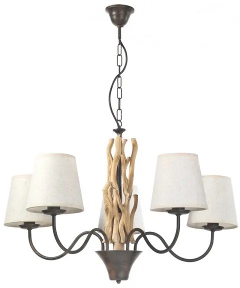 ONLI - Candelabru suspendat pe lanț AGAR 5xE14/6W/230V diam. 80 cm
