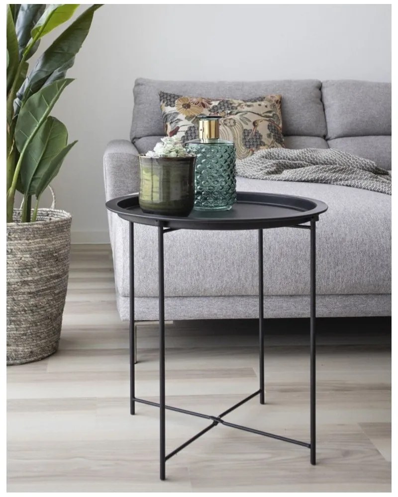 Măsuță auxiliară rotundă din metal ø 47 cm Bastia – House Nordic
