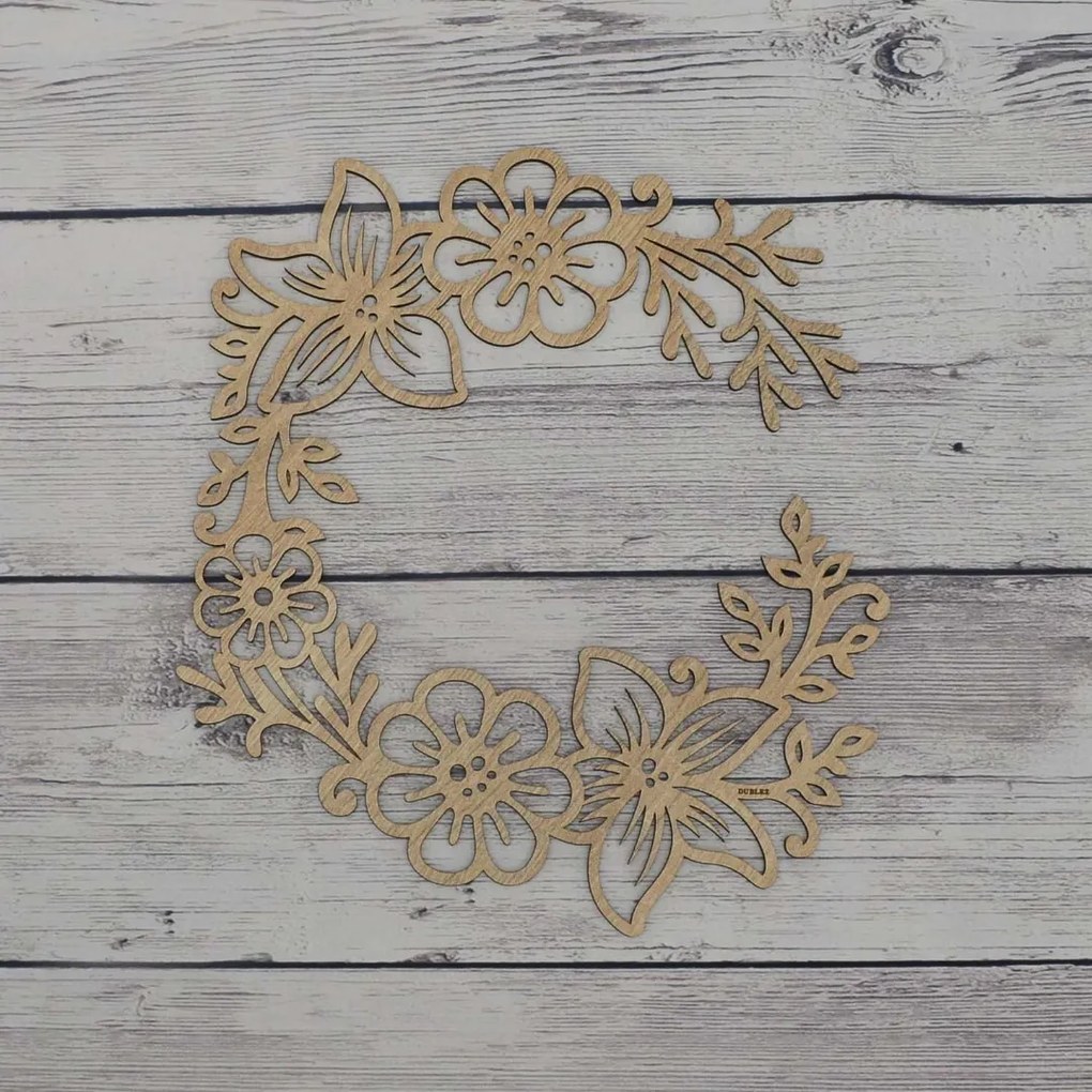 DUBLEZ | Coroniță de vară cu flori pentru ușă