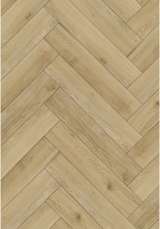Mexen Charter Oak panouri de vinil model os de pește 570 x 95 mm LVT Dryback 2,5 mm, suport PVC, 4 V-Fugă, Stejar