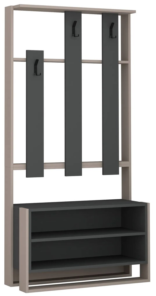 Set mobilier pentru hol Chulio (Mokka + Antracit). 1071993